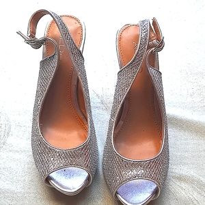 Sparkly Aldo open toe High Heels